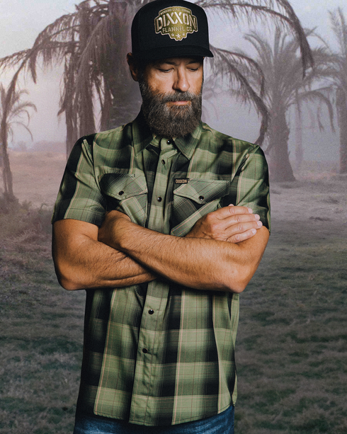 FULL METAL JACKET BAMBOO SHORT SLEEVE BUTTON UP - MENS